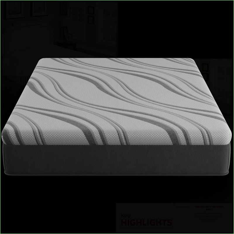 Mattresses: 12” Medium Full Gel Memory Foam Mattress, Ultra Cooling, Greenguard Gold, Made in USA | Gray | Foam, Full