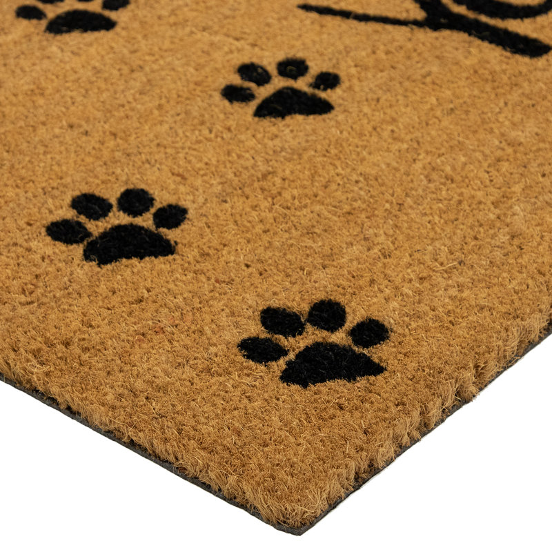 Tapis de porte d'extérieur antidérapant Wipe Your Paws 30 po x 18 po