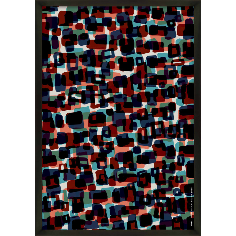 «Color Clash I» par Romina Gadler - Art mural encadré, Papier avec cadre noir, H 20 po x l 14 po