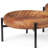 Set of Two Brown Solid Wood Handmade Round Serving Trays With Stands