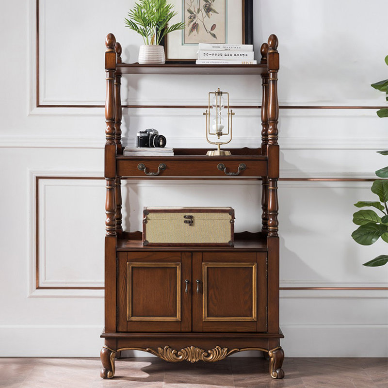 Elegant painted multi-functional bookcase, Brown