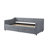Twin Size Daybed with Drawers Upholstered Tufted Sofa Bed, with Button on Back and Piping on Waved Shape Arms-Light Grey-667803745-667803744