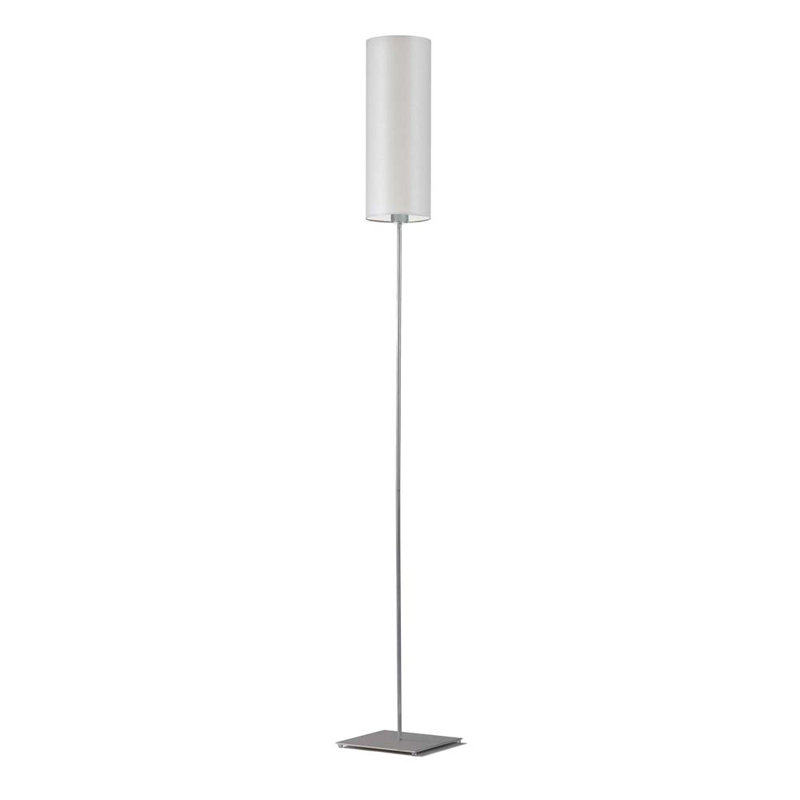 Florencja 165cm Traditional Floor Lamp, Light Grey, Brushed Steel