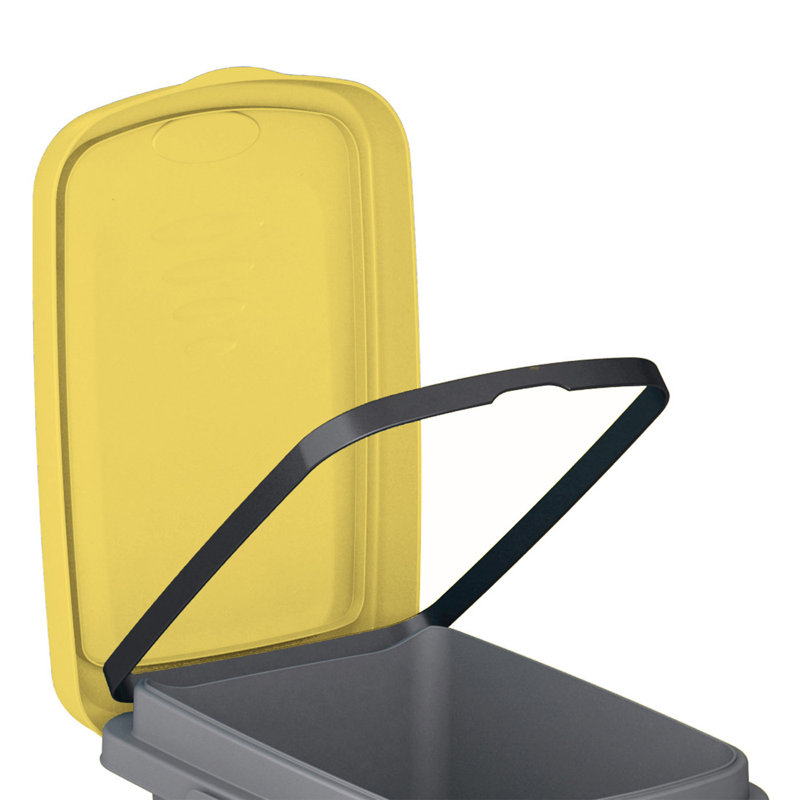 Baragrey Polypropylene Kitchen Trash Can - 25L, Yellow