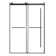 Belizzi 52" W x 76" H By Pass Frameless Exposed RollerShower Enclosure with Clear Glass
