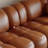 Waxed Leather Minimalist Biscuit Couch