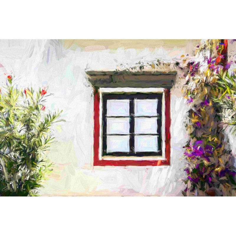 Fleurs par ma fenêtre, H 24 po x l 36 po