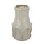 Decorative Ceramic Vase with Textured Ridged Design - 7" x 7" x 11.5" - Gold