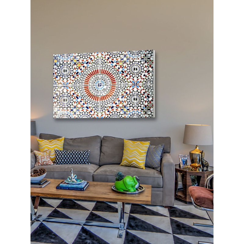 «Kortoba» par Parvez Taj, reproduction d'art graphique sur bois, 30 po x 45 po
