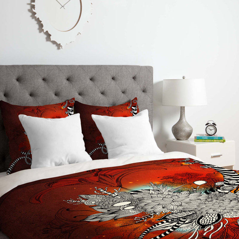 Iveta Abolina Floral Duvet Cover, Queen Duvet Cover + 2 Standard Shams