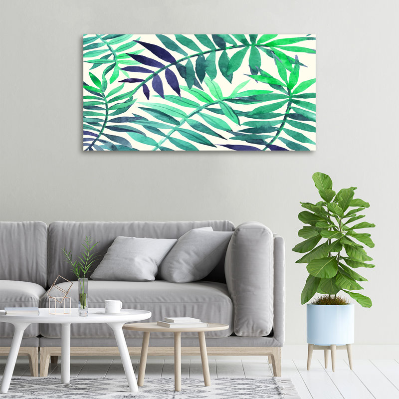 Tropical Leaves - No Frame Print on Canvas
