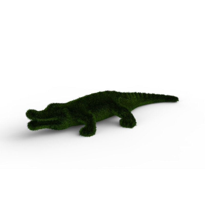 Topiaire d'extérieur crocodile vert