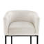 Tabouret de comptoir rembourré 27 po avec dossier incurvé en forme de U, base en métal en U et repose-pieds-390580823