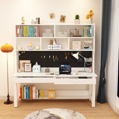 Bureau d'écriture rectangulaire pour enfants avec rehausse