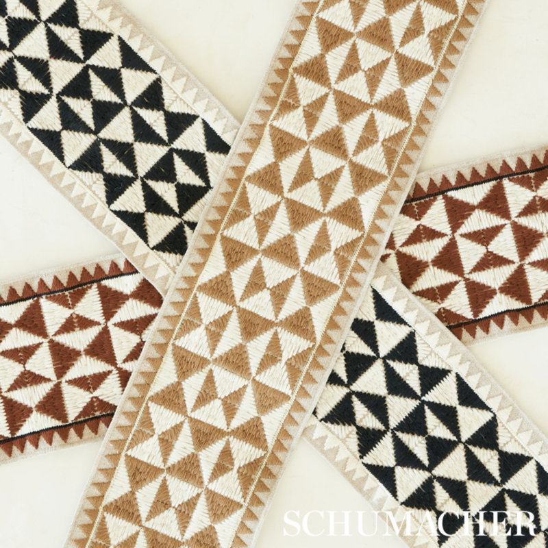 Zulma Embroidered Tape, Sand