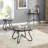 Tempered Glass Surface Console Table Coffee Table With Sturdy Construction For Living Room (Rustic Black)