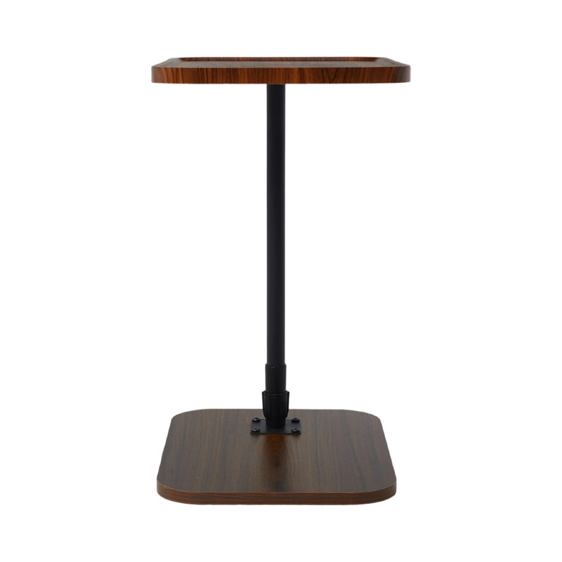Tray Top Pedestal End Table, Brown