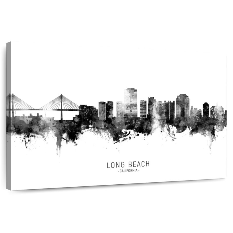 Sireci Long Beach California Skyline I, 20" H x 30" W