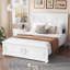 Structure de lit plateforme en bois de style traditionnel renforcé-426469995-426469909