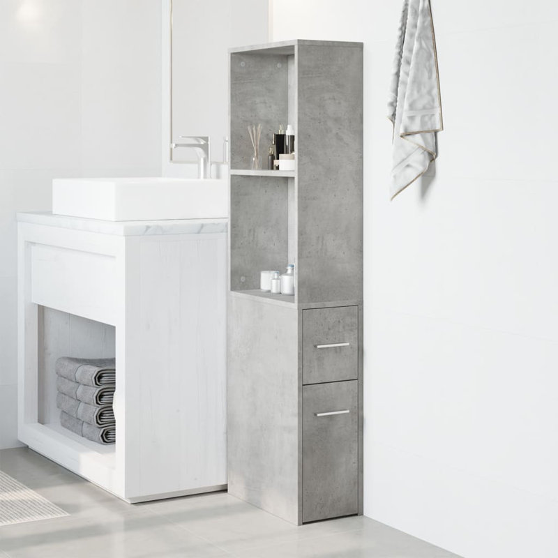 Damariscotta Bathroom Cabinet, Concrete grey