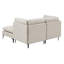Canapé modulaire en lin rembourré avec pieds en métal-130918641