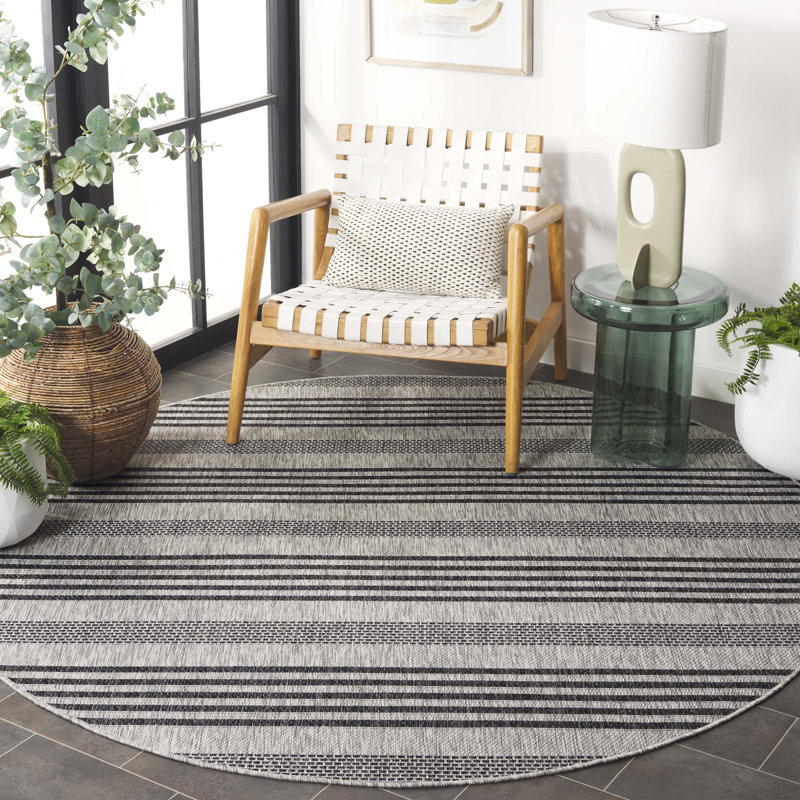 Tapis intérieur / extérieur Gonsalve Performance Performance, Rond 6 pi 7 po