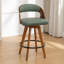 Swivel Upholstered Counter Stool with Solid Wood Frame-651169601-651169607