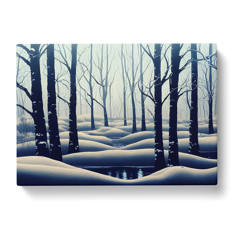 Winter Forest Painting Vol.7 - Wrapped Canvas, 50cm H x 76cm W x 3cm D