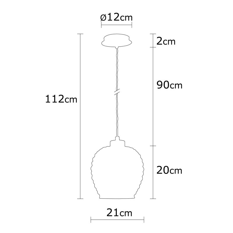Luminaire suspendu en pot 1 lumière Aidtya, H 7,48 po x l 7,48 po x P 7,48 po, Ambre, Noir / rouge