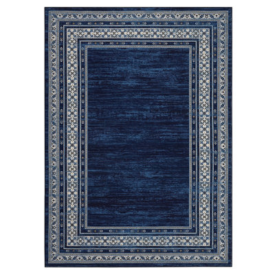 Washable Area Rug Modern Bordered Rug Non Slip Floor CarpetNon Shedding Neutral Rugs for Kitchen Bedroom Living Room