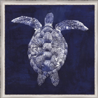 « custom sea turtle shadow i (ash) », impression encadrée
