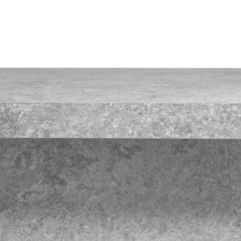 Caomhan Block Coffee Table, Gray , 12.2" H x 35.4" L x 35.4" W