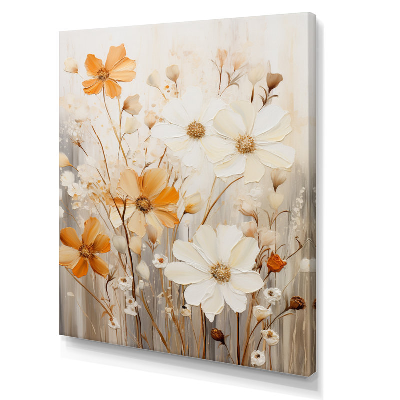 Weissberg - minimalisme jaune, fleur blanche, collage II - impression, H 20 po x l 12 po x P 1 po, Toile tendue
