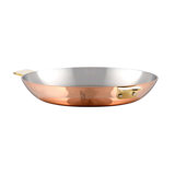 Mauviel Art Déco Copper Round Pan With Brass Handles