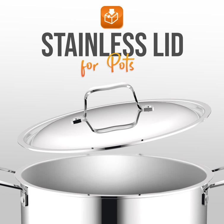 NutriChef 12-quart stainless steel stockpot - 18/8 food grade