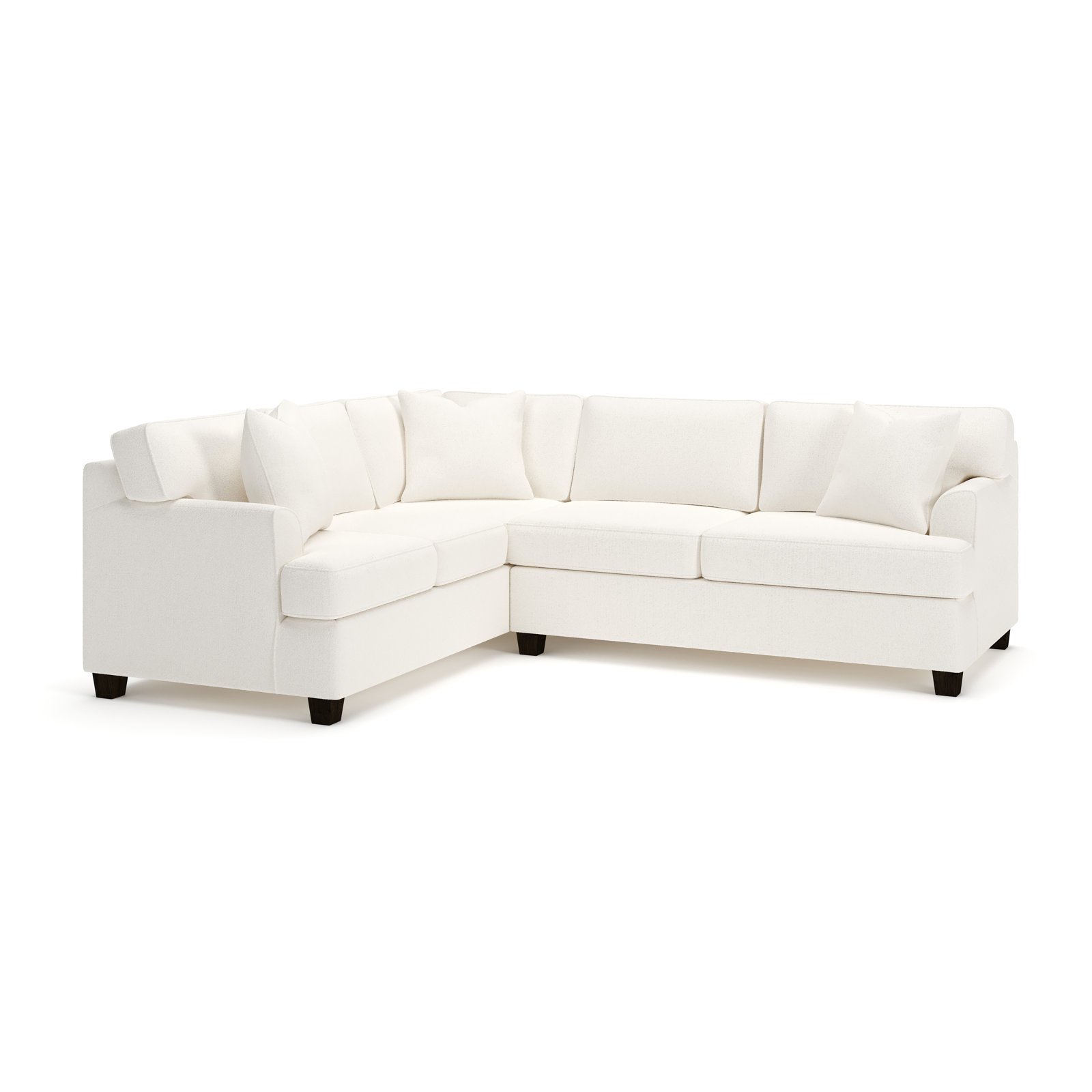 Conradina Upholstered L-Sectional, Apollo Alpaca Boucle, Left Hand Facing