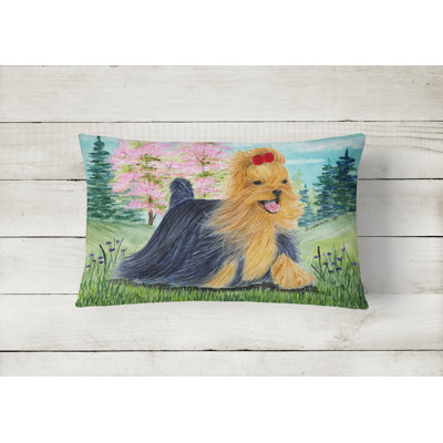 Yorkie Indoor/Outdoor Throw Pillow