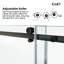 56-61" W X 76" H Frameless Single Sliding Shower Door with 3/8" (10mm) Clear Tempered Glass, Shatter-Resistant Film & Installation Hole Locator - Square Top Rail-114773361
