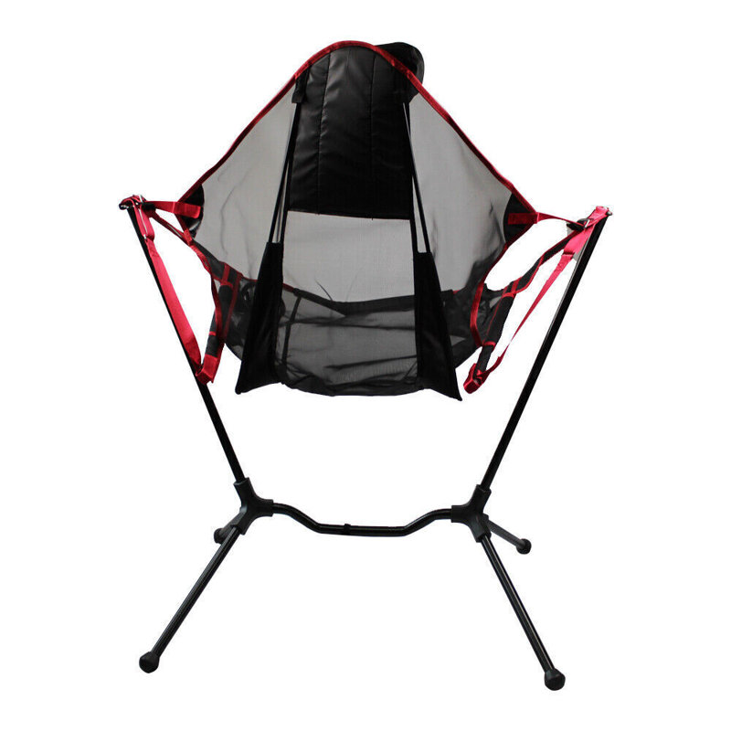 Chaise de camping Katienne, Rouge / noir