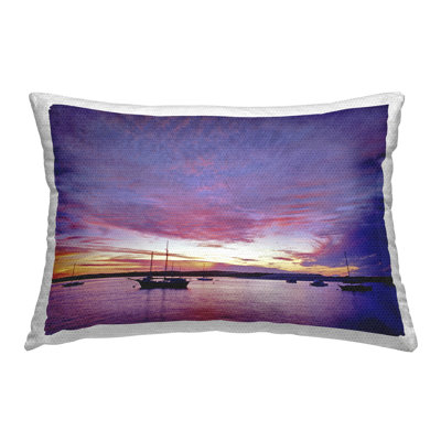 Coussin décoratif d'extérieur Distant Boats at Sunset