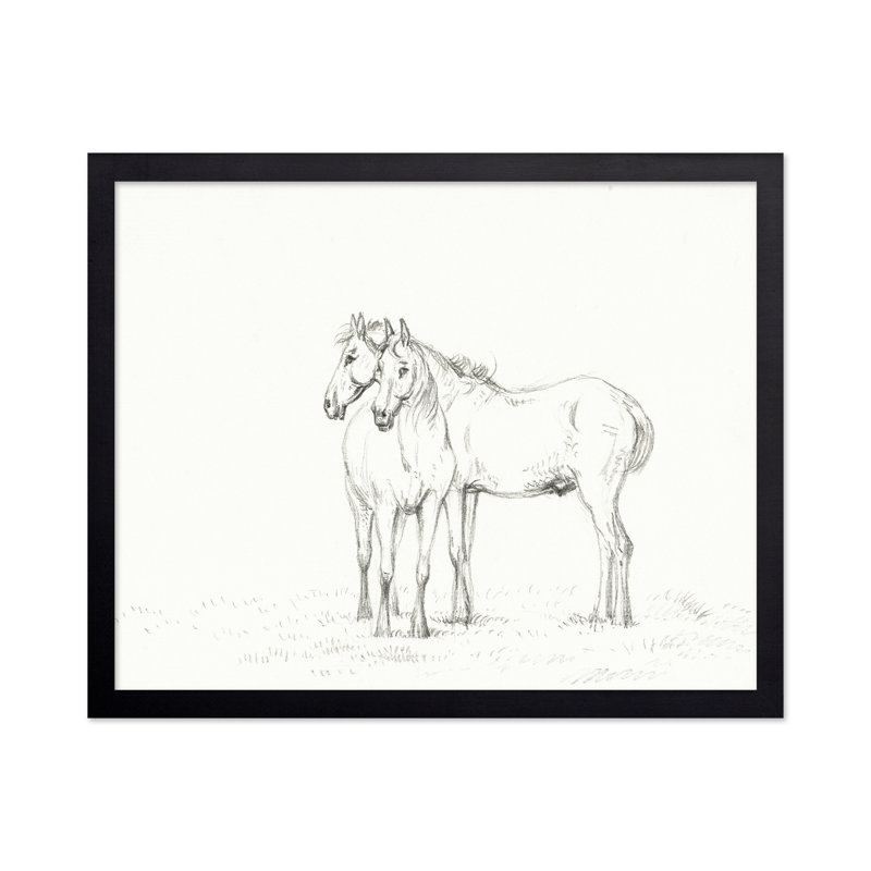 Croquis de deux chevaux, Unframed, Poster, 08"H x 10"W