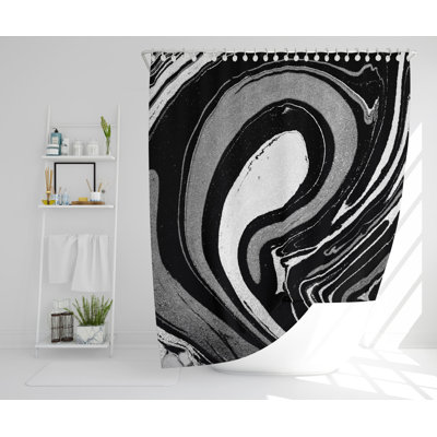 Barreras 2 Piece Polyester Shower Curtain Set