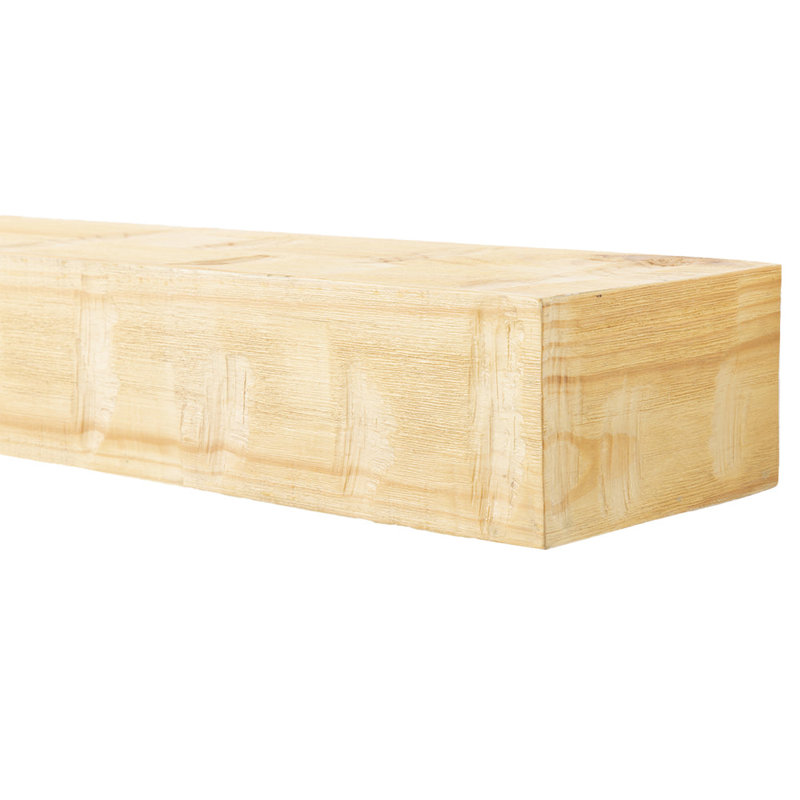 Country Living Wood Fireplace Mantel Shelf, Matte Clear, 60"