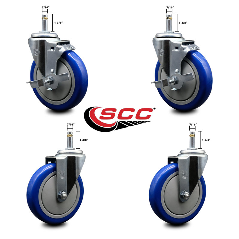 4-Piece Polyurethane Caster Set