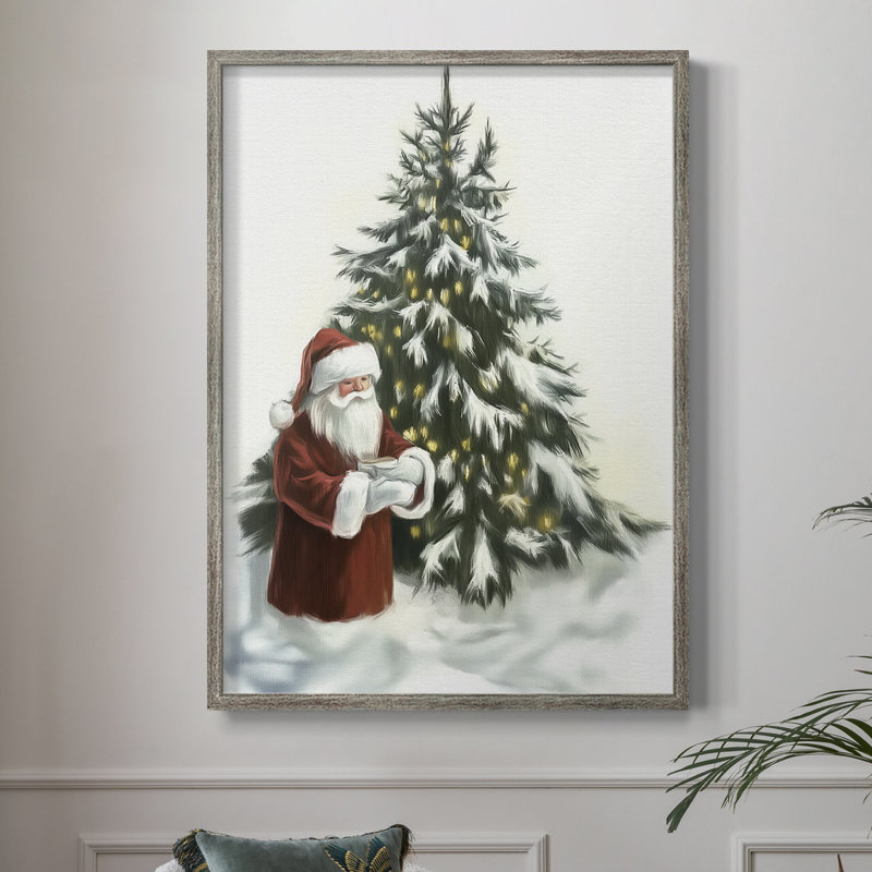 «Christmas Holiday Art» CCLxxvii, reproduction d'art encadrée - bois massif, H 11 po x l 9 po