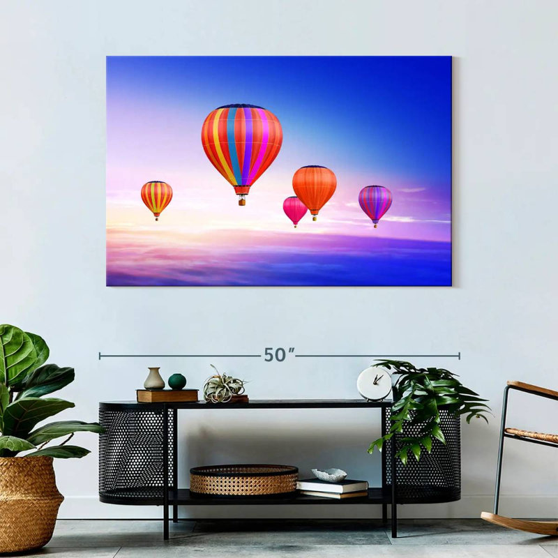 Paysage en montgolfière Mehar, H 32 po x l 48 po