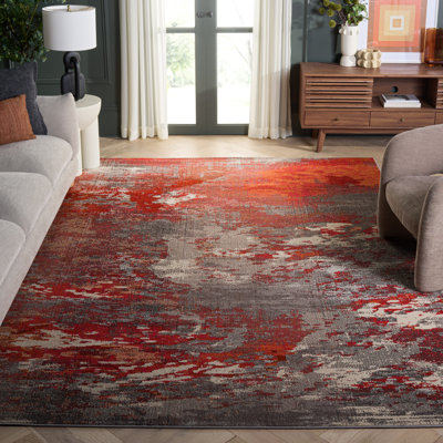 Etta Abstract Light Blue/Green Area Rug
