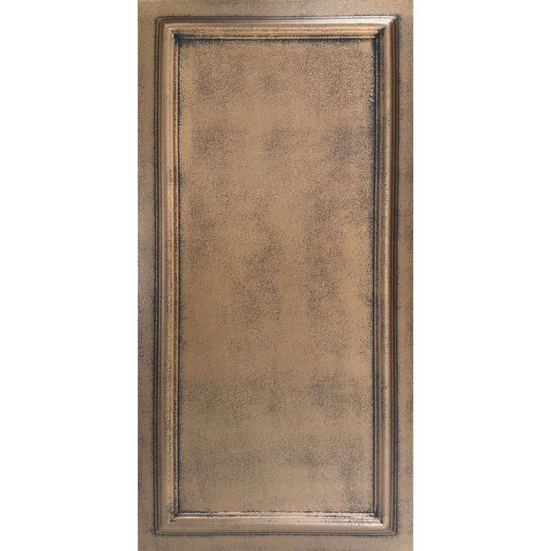 Grand panneau - tuile de plafond en mousse à coller 1,6 pi x 3,2 pi, Orange cuivre antique
