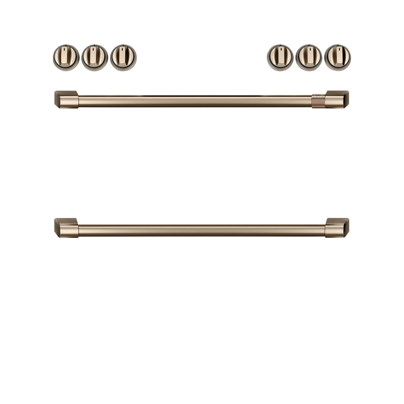 Front Control Induction Range Handle Kit, Brushed Bronze