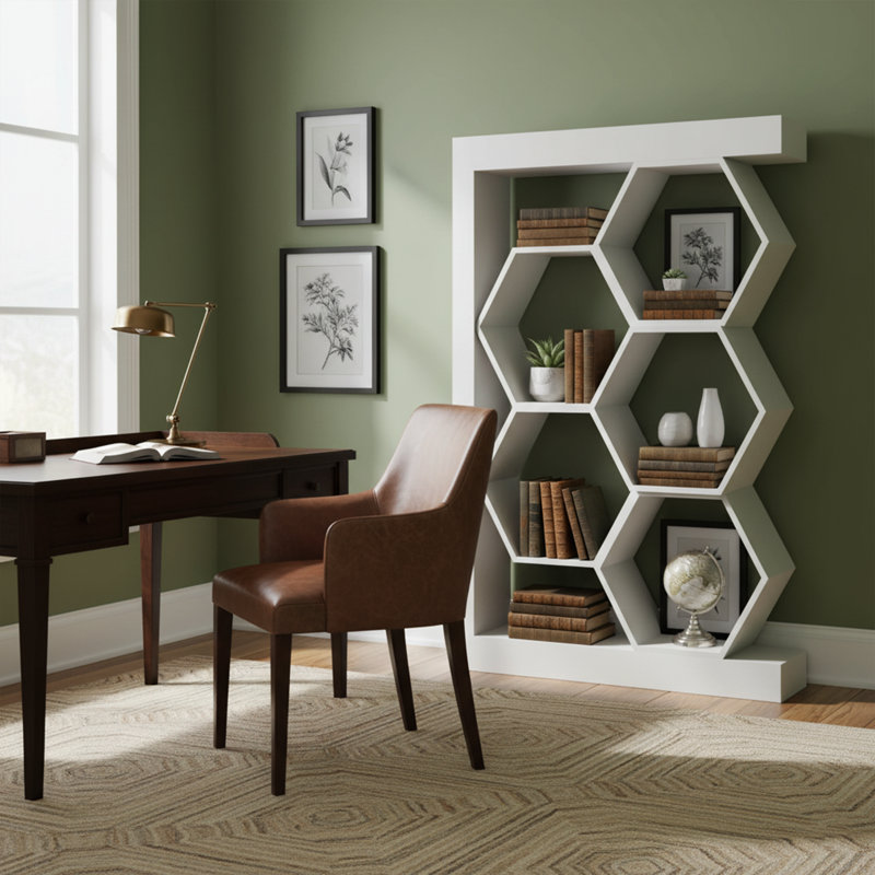 Honeycomb Geometric Bookcase